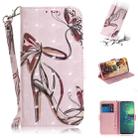 For Motorola Moto G8 Plus 3D Formula Pattern Magnetic Attraction Horizontal Flip Leather Case with Lanyard, Support Holder & Card Slot & Wallet(Butterfly High Heels) - 1