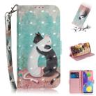 For Galaxy A70s 3D Formula Pattern Magnetic Attraction Horizontal Flip Leather Case with Lanyard, Support Holder & Card Slot & Wallet(Black and White Cat) - 1