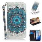For Galaxy S20 3D Formula Pattern Magnetic Attraction Horizontal Flip Leather Case with Lanyard, Support Holder & Card Slot & Wallet(Peacock Wreath) - 1