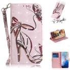 For Galaxy S20 3D Formula Pattern Magnetic Attraction Horizontal Flip Leather Case with Lanyard, Support Holder & Card Slot & Wallet(Butterfly High Heels) - 1