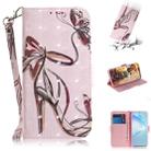 For Galaxy S20 Ultra 3D Formula Pattern Magnetic Attraction Horizontal Flip Leather Case with Lanyard, Support Holder & Card Slot & Wallet(Butterfly High Heels) - 1