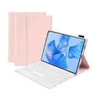 For Huawei MatePad Pro 11 2022 AHW12-B Detachable Sheep Pattern Bluetooth Keyboard Tablet Leather Case(Pink) - 1