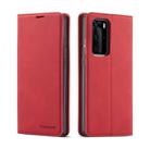 For Huawei P40 Pro / P40 Forwenw Dream Series Oil Edge Strong Magnetism Horizontal Flip Leather Case with Holder & Card Slots & Wallet & Photo Frame(Red) - 1