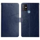 For Infinix Hot 10 HT01 Y-shaped Pattern Flip Leather Phone Case(Blue) - 1