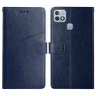 For Infinix Hot 10i/Smart 5 Pro HT01 Y-shaped Pattern Flip Leather Phone Case(Blue) - 1