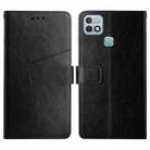 For Infinix Hot 10i/Smart 5 Pro HT01 Y-shaped Pattern Flip Leather Phone Case(Black) - 1