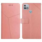 For Infinix Hot 10i/Smart 5 Pro HT01 Y-shaped Pattern Flip Leather Phone Case(Pink) - 1