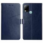 For Infinix Hot 10s/10T HT01 Y-shaped Pattern Flip Leather Phone Case(Blue) - 1