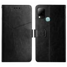 For Infinix Hot 10s/10T HT01 Y-shaped Pattern Flip Leather Phone Case(Black) - 1