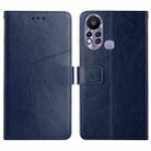 For Infinix Hot 11s HT01 Y-shaped Pattern Flip Leather Phone Case(Blue) - 1