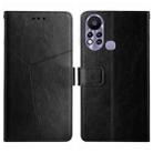 For Infinix Hot 11s HT01 Y-shaped Pattern Flip Leather Phone Case(Black) - 1