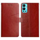 For Infinix Hot 12 HT01 Y-shaped Pattern Flip Leather Phone Case(Brown) - 1