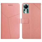 For Infinix Hot 11s NFC HT01 Y-shaped Pattern Flip Leather Phone Case(Pink) - 1