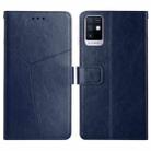 For Infinix Note 10 HT01 Y-shaped Pattern Flip Leather Phone Case(Blue) - 1