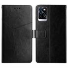 For Infinix Note 10 Pro HT01 Y-shaped Pattern Flip Leather Phone Case(Black) - 1