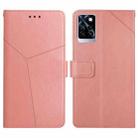 For Infinix Note 10 Pro HT01 Y-shaped Pattern Flip Leather Phone Case(Pink) - 1