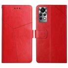 For Infinix Note 11 Pro HT01 Y-shaped Pattern Flip Leather Phone Case(Red) - 1