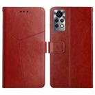 For Infinix Note 11 Pro HT01 Y-shaped Pattern Flip Leather Phone Case(Brown) - 1