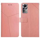 For Infinix Note 11 Pro HT01 Y-shaped Pattern Flip Leather Phone Case(Pink) - 1