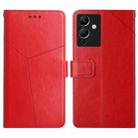 For Infinix Note 12 G96 HT01 Y-shaped Pattern Flip Leather Phone Case(Red) - 1