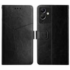 For Infinix Note 12 G96 HT01 Y-shaped Pattern Flip Leather Phone Case(Black) - 1