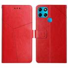 For Infinix Smart 6 HT01 Y-shaped Pattern Flip Leather Phone Case(Red) - 1