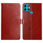 For Infinix Smart 6 HT01 Y-shaped Pattern Flip Leather Phone Case(Brown) - 1