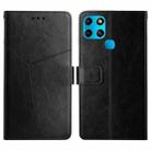 For Infinix Smart 6 HT01 Y-shaped Pattern Flip Leather Phone Case(Black) - 1