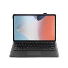 OP12-A Lambskin Texture Ultra-thin Bluetooth Keyboard Leather Case with Touchpad For OPPO Pad Air 10.4 inch(Black) - 2