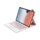 OP12-A Lambskin Texture Ultra-thin Bluetooth Keyboard Leather Case with Touchpad For OPPO Pad Air 10.4 inch(Pink) - 3