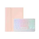 For Huawei MatePad Pro 11 2022 AHW12-BS Detachable Backlight Bluetooth Keyboard Tablet Leather Case(Pink) - 2