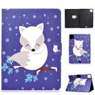 For iPad Pro 11 2020 Electric Pressed TPU Left and Right Open Flat Leather Tablet Case with Sleep Function & Card Buckle Anti-skid Strip(Arctic Fox) - 1