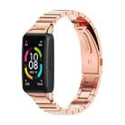 For Huawei Band 6 / Honor Band 6 / 7 Mijobs Bamboo Stainless Steel Metal Watch Band(Rose Gold) - 1