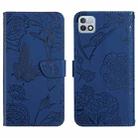 For Infinix Hot 10i/Smart 5 Pro HT03 Skin Feel Butterfly Embossed Flip Leather Phone Case(Blue) - 1