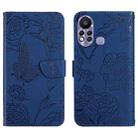 For Infinix Hot 11s HT03 Skin Feel Butterfly Embossed Flip Leather Phone Case(Blue) - 1
