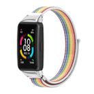 For Huawei Band 6 / Honor Band 6 Mijobs Breathable Nylon Watch Band(Colorful Silver) - 1