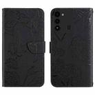 For Tecno Spark Go 2022 HT03 Skin Feel Butterfly Embossed Flip Leather Phone Case(Black) - 1