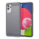 For Samsung Galaxy M13 5G Brushed Texture Carbon Fiber TPU Phone Case(Grey) - 1