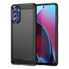 For Motorola Moto G Stylus 5G 2022 Brushed Texture Carbon Fiber TPU Phone Case(Black) - 1