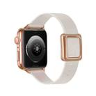 Magnetic Rose Gold Square Buckle Watch Band For Apple Watch Ultra 49mm&Watch Ultra 2 49mm / Series 9&8&7 45mm / SE 3&SE 2&6&SE&5&4 44mm / 3&2&1 42mm(Starlight) - 1