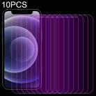 For iPhone 12 mini 10pcs Purple Light Eye Protection Tempered Glass Film - 1