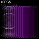 For iPhone 12 / 12 Pro 10pcs Purple Light Eye Protection Tempered Glass Film - 1