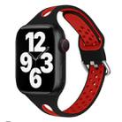 Water Drop Silicone Watch Band For Apple Watch Ultra 49mm&Watch Ultra 2 49mm / Series 9&8&7 45mm / SE 3&SE 2&6&SE&5&4 44mm / 3&2&1 42mm(Black and Red) - 1