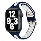 Water Drop Silicone Watch Band For Apple Watch Ultra 49mm&Watch Ultra 2 49mm / Series 9&8&7 45mm / SE 3&SE 2&6&SE&5&4 44mm / 3&2&1 42mm(Midnight Blue and White) - 1