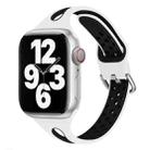 Water Drop Silicone Watch Band For Apple Watch Ultra 49mm&Watch Ultra 2 49mm / Series 9&8&7 45mm / SE 3&SE 2&6&SE&5&4 44mm / 3&2&1 42mm(White and Black) - 1