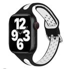 Water Drop Silicone Watch Band For Apple Watch Series 8&7 41mm / SE 2&6&SE&5&4 40mm / 3&2&1 38mm(Black and White) - 1