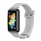 For Huawei Band 7 / 7 NFC MIJOBS Breathable Silicone Watch Band(Grey Silver) - 1