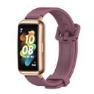 For Huawei Band 7 / 7 NFC MIJOBS Breathable Silicone Watch Band(Wine Red Rose Gold) - 1