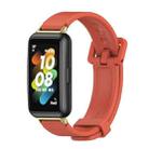 For Huawei Band 7 / 7 NFC MIJOBS Breathable Silicone Watch Band(Heat Orange Gold) - 1