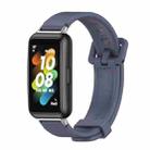 For Huawei Band 7 / 7 NFC MIJOBS Breathable Silicone Watch Band(Midnight Blue Silver) - 1